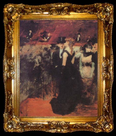 framed  Jean-Louis Forain Ball at the Paris Opera, ta009-2